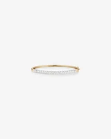 Hinged Bangle with 2 Carat TW of Diamonds in 14kt Yellow & White Gold