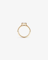 1.25 Carat TW Round Brilliant Laboratory-Grown Diamond Solitaire Bezel Set Engagement Ring in 14kt Yellow Gold