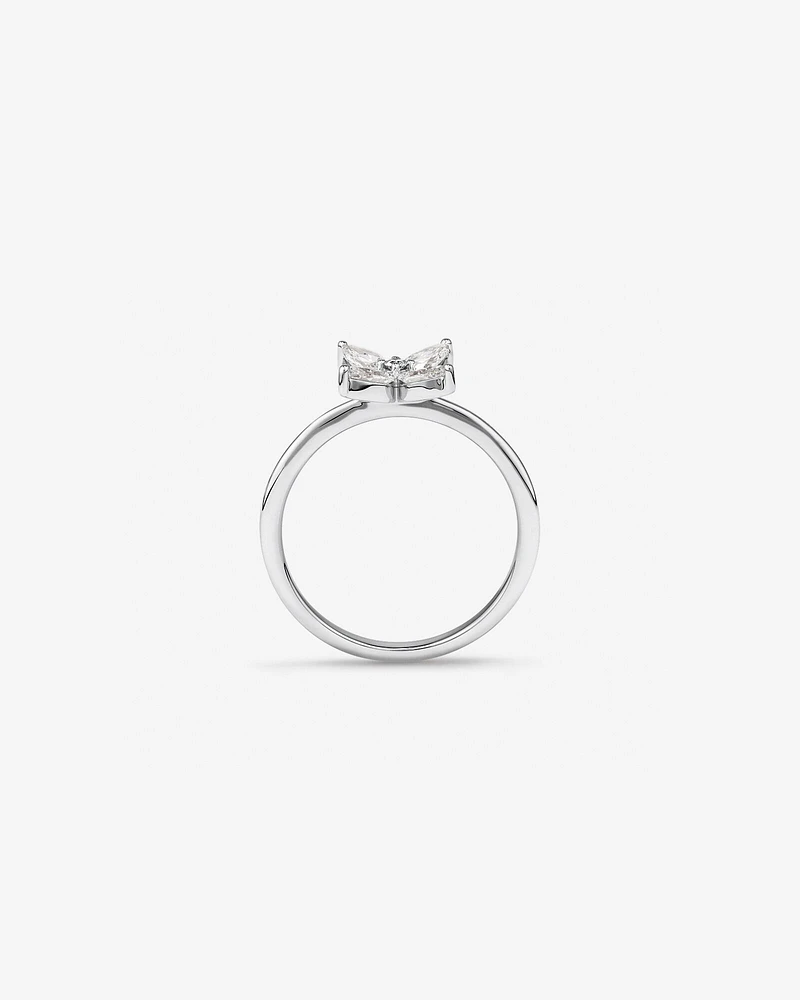 0.62 Carat TW Floret Laboratory-Grown Diamond Ring in 10kt White Gold