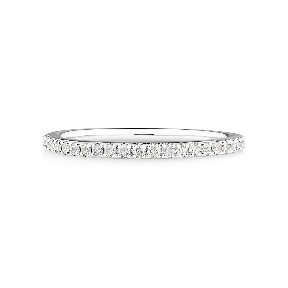 Wedding Band with Carat TW of Diamonds in 14kt White Gold