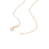 45cm (17") 0.95mm Width Solid Cable Chain In 10kt White Gold