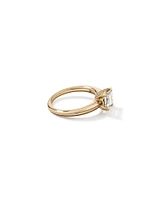 2.00 Carat TW Emerald Cut Laboratory-Grown Diamond Offset East West Engagement Ring in 14kt Yellow Gold
