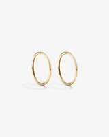 14mm Sleeper Earrings in 10kt Yellow Gold