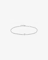 Station Bracelet with 0.10 Carat TW of Diamonds in Sterling Silver