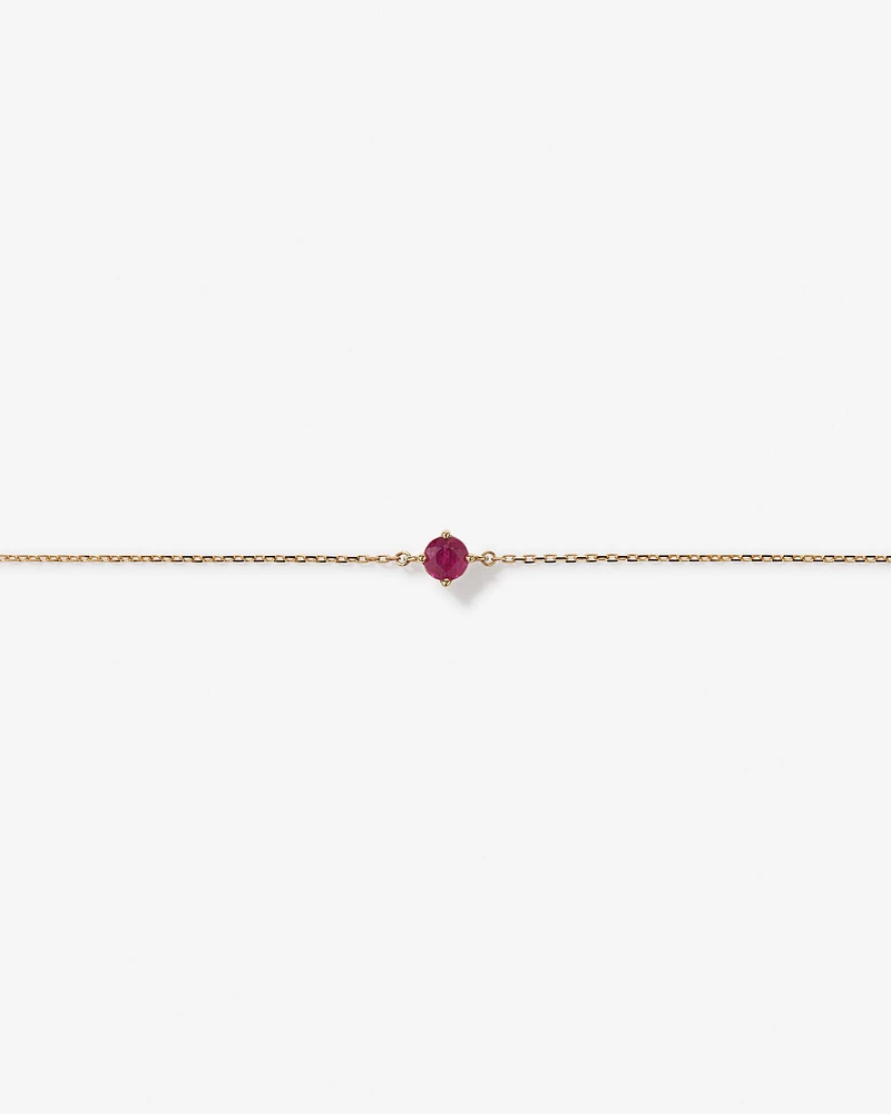 Bracelet with Ruby in 10kt Yellow Gold