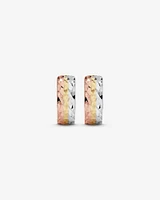 11mm Hoop Earrings in 10kt Yellow, White & Rose Gold