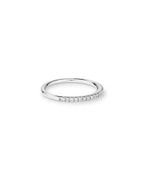Wedding Band with Carat TW of Diamonds in 14kt White Gold