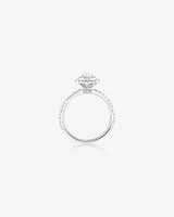 Double Halo Ring with 0.71 Carat TW of Diamonds in 18kt Gold