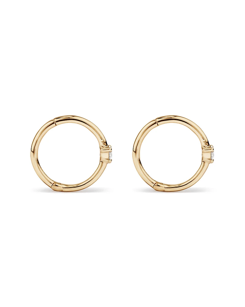 Diamond Accent Sleeper Earrings in 10kt White Gold