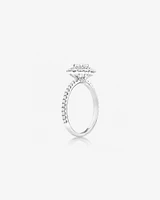 Sir Michael Hill Designer Oval Engagement Ring with 0.92 Carat TW Diamonds in 18kt White Gold