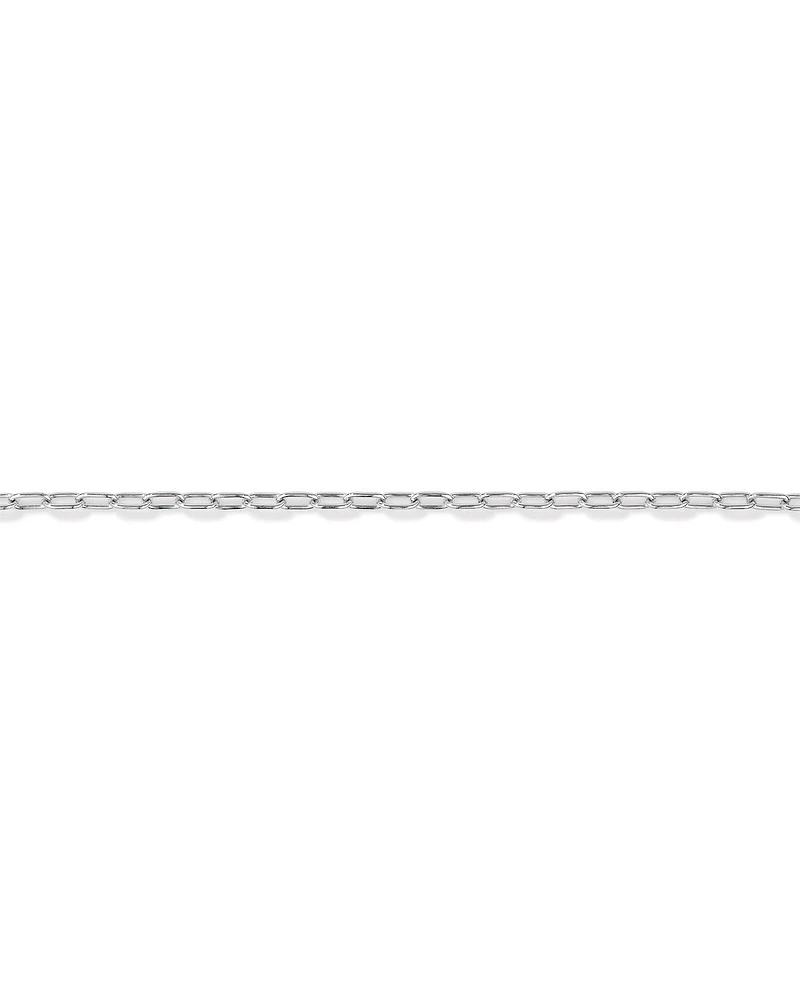 19cm (7.5") 4.7mm Width Round Paperclip Chain Bracelet in Sterling Silver