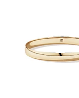 65mm (2.5") 7.7mm Width Solid Oval Bangle in 10kt Yellow Gold