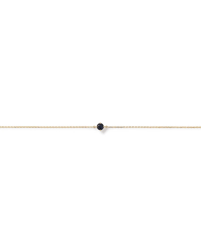 Bracelet with Sapphire in 10kt Yellow Gold