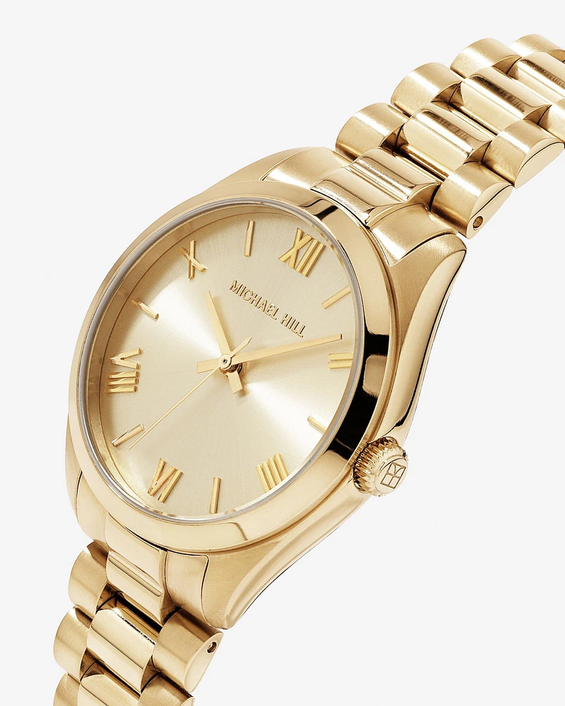 Ladies' 32.5mm Dress Watch in Gold-Tone Stainless Steel