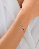 Serendipity Bracelet with London Blue Topaz in 10kt Yellow Gold