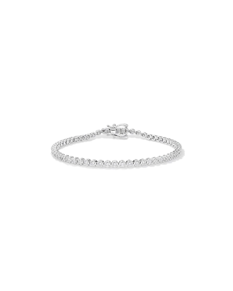 2.00 Carat TW Laboratory-Grown Diamond Tennis Bracelet in Sterling Silver