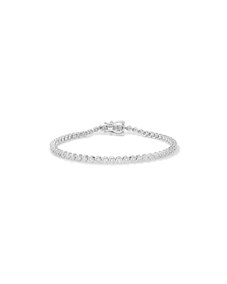 2.00 Carat TW Laboratory-Grown Diamond Tennis Bracelet in Sterling Silver