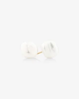 7-8mm Studs with Cultured Freshwater Baroque Pearls in 10kt Yellow Gold