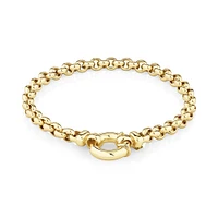19cm (7.5") 5mm-5.5mm Width Hollow Belcher Bracelet in 10kt Yellow Gold