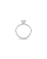 0.50 Carat TW Princess Cut Diamond Solitaire Engagement Ring in 14kt White Gold