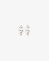 0.60 Carat TW Marquise Cut Solitaire Laboratory-Grown Diamond Stud Earrings in 10kt Yellow Gold