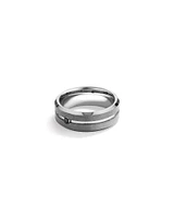 8mm Black Diamond Wedding Band in Tungsten