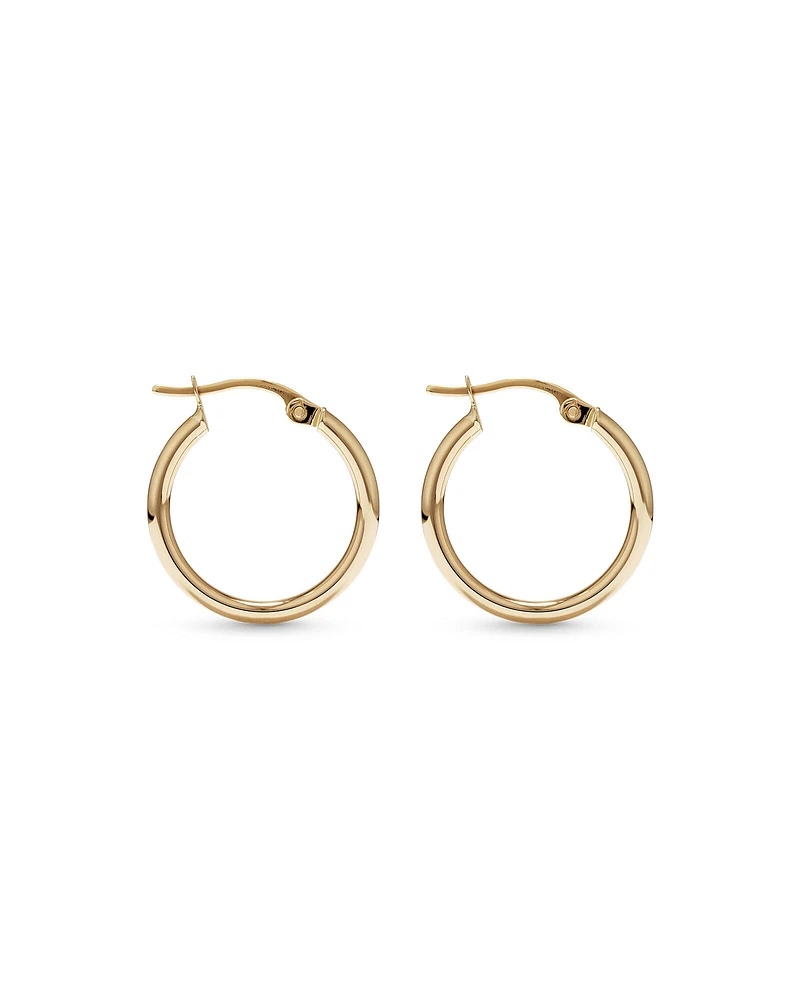 18mm Hoop Earrings in 10kt Yellow Gold