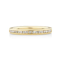 Wedding Band with Carat TW of Diamonds in 14kt Yellow Gold