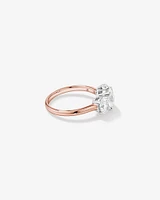 2 Carat Three Stone Oval Laboratory-Grown Diamond Engagement Ring In 14kt White Gold