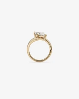 2.00 Carat TW East West Marquise Cut Laboratory-Grown Diamond Double Band Engagement Ring in 14kt Yellow Gold