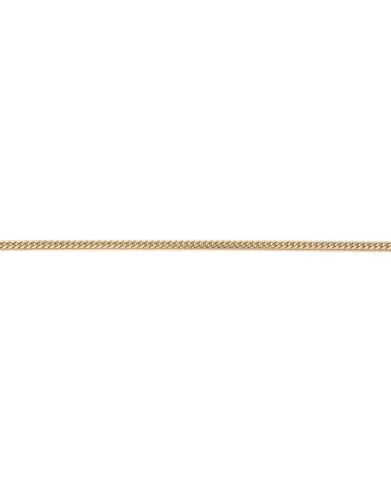 50cm (20") 6.15mm Width Semi Solid Miami Curb Chain in 10kt Yellow Gold