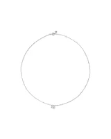 0.39 Carat TW Multistone Princess and Marquise Cut Diamond Pendant in 10kt White Gold