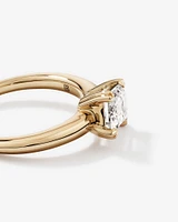 2.00 Carat TW Emerald Cut Laboratory-Grown Diamond Offset East West Engagement Ring in 14kt Yellow Gold