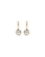 0.35 Carat TW Diamond Everlight Swirl Drop Huggie Earrings in 10kt Yellow Gold