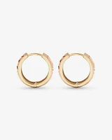 11mm Hoop Earrings in 10kt Yellow, White & Rose Gold