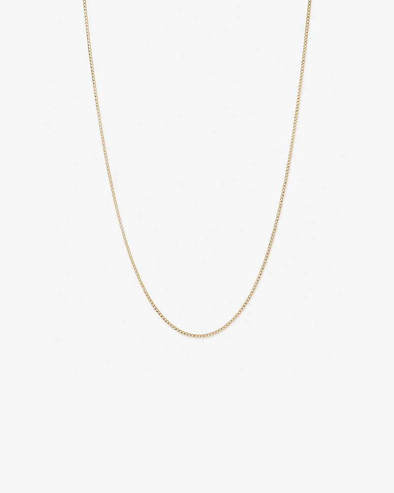 50cm (20") 1.96mm Width Semi Solid Curb Chain in 10kt Yellow Gold