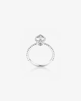 Sir Michael Hill Designer Halo Pear Engagement Ring with 1.36 Carat TW of Diamonds in 18kt White Gold