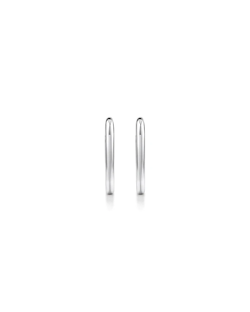 Huggie Paperclip Earrings in Silver