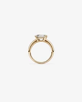 2.00 Carat TW Emerald Cut Laboratory-Grown Diamond Offset East West Engagement Ring in 14kt Yellow Gold