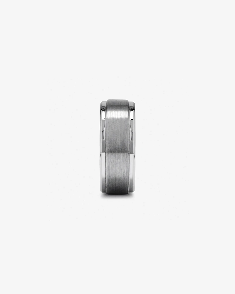 Men's Ring in Grey Sapphire Tungsten