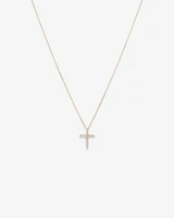 0.25 Carat TW Diamond Cross Pendant in 10kt Yellow Gold
