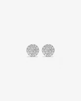 0.33 Carat TW Round Diamond Cluster Stud Earrings in 10kt White Gold