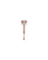 Ring with Morganite & 0.40 Carat TW of Diamonds in 10kt Rose Gold