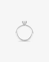 0.50 Carat TW Princess Cut Diamond Solitaire Engagement Ring in 14kt White Gold
