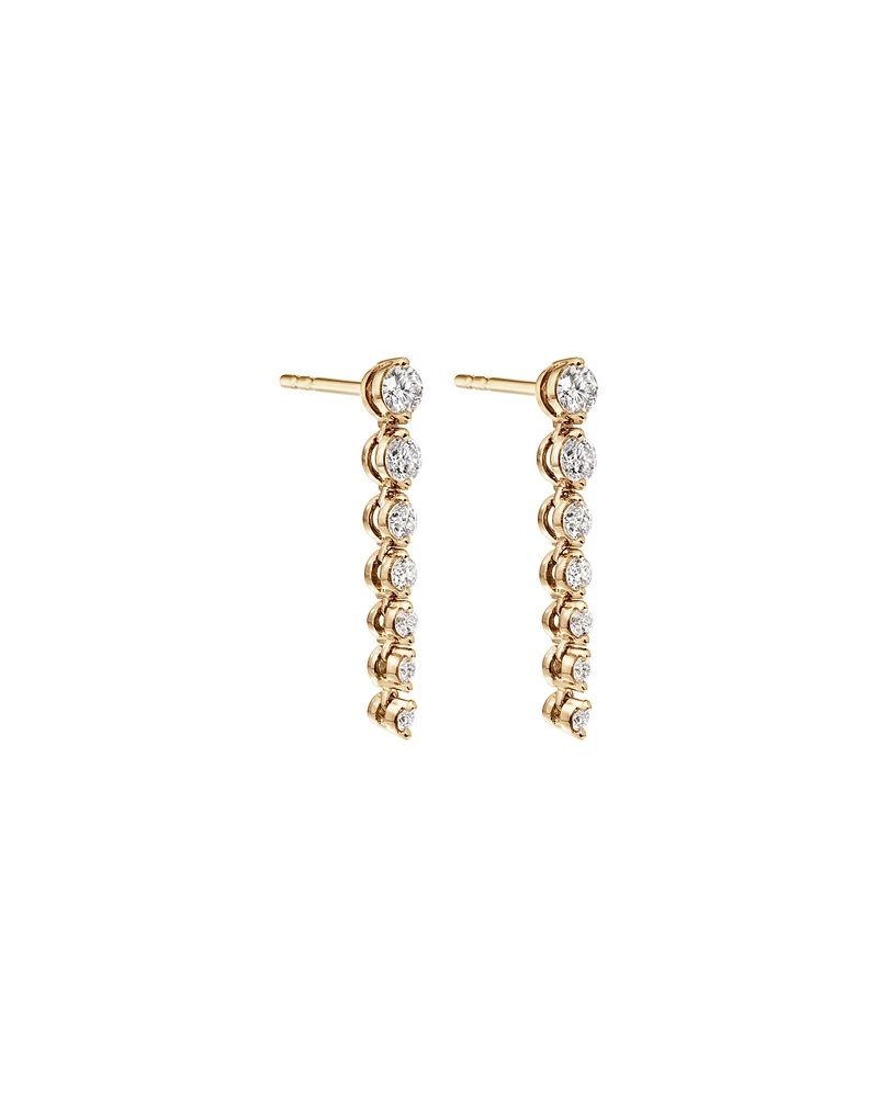 Drop Earrings with 0.50 Carat TW of Diamonds in 18kt Yellow Gold