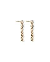 Drop Earrings with 0.50 Carat TW of Diamonds in 18kt Yellow Gold