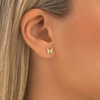 Butterfly Stud Earrings in 10kt Yellow Gold
