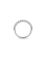 0.60 Carat TW Claw Set Round Brilliant Laboratory-Grown Diamond Wedding Ring in 14kt White Gold