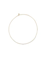 Carat TW Laboratory-Grown Diamond Tennis Necklace set in 10kt White Gold