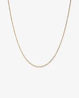 1.65mm Wide Solid Singapore Twist Chain in 10kt White Gold